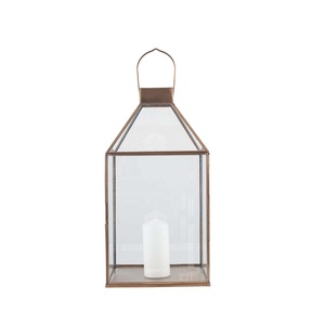 Lanterne porte-bougie moderne en laiton et verre de haute qualité pour la maison, les mariages et les décorations de Noël (vente en gros) - Product Image 2