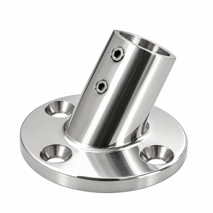 Stainless Steel 316 Marine Round Base 45 Degree O.D. 25mm Tube Handrail Fitting Stanchion <b>Yacht</b> Boat.Hardware AccessoriesStainle - Product Image 1