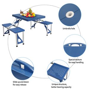 "Sturdy <b>Plastic</b> Siamese <b>Folding</b> <b>Table</b> for Easy Setup" - Product Image 5