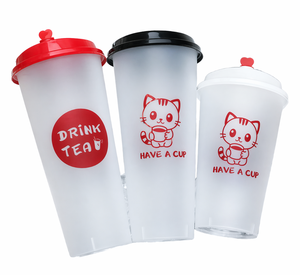 Gobelets givrés personnalisés de 18 oz, 22 oz et 26 oz, fabriqués en polypropylène (PP) pour les milkshakes et smoothies de grande taille, en provenance d'Indonésie. - Product Image 1