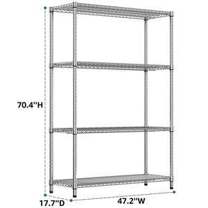 MZG Wholesale Hospital Pharmacy Chemical Laboratory Height Adjustable Large 4 Tier Chrome Finish <b>Wire</b> Storage Rack - Product Image 4