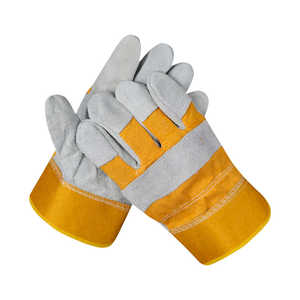 Guantes de Trabajo Personalizados de Cuero Vacuno de Primera Calidad, Resistentes al Calor, Protección para las Manos, Guantes de Seguridad Ignífugos para Trabajos de Elevación, Gran Venta - Product Image 3