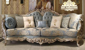 Prévente, meuble de salon avec finition métallique argentée, au Style français classique, offre spéciale, nouvel arrivage - Product Image 3