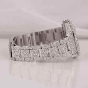 Reloj de Lujo para Mujer con Diamantes, Caja Redonda de Acero Inoxidable, Cuarzo Analógico, Esfera de 30 mm, Cristal de Zafiro, Cierre de Mariposa - Product Image 2