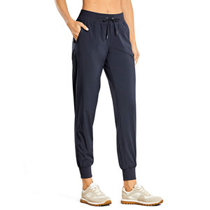 Pantalon en molleton respirant pour femme, coupe droite, rayé, dernières créations OEM - Product Image 1