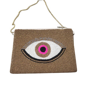 Or blanc ivoire perlé sequin pochette sac à main enveloppe sac à main parfait pour les femmes et les filles - Product Image 6