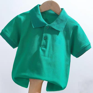 Chemises polo et hauts de golf pour enfants, uniformes scolaires d'été personnalisés de haute qualité, manches courtes, vente en gros, coton tricoté - Product Image 3