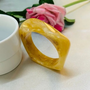 Premium Handmade Resin Bangles with Elegant Marble Texture Glossy Finish Custom Color Fashion Accessories <b>for</b> <b>Women</b> - Product Image 3