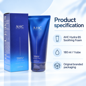 โฟมล้างหน้า <span class=keywords><strong>AHC</strong></span> Premium EX Hydra B5 Soothing Foam ขนาด 180 มล. ของแท้ แบรนด์ดัง สำหรับทำความสะอาดผิวหน้าทุกวัน ขายส่ง - Product Image 3