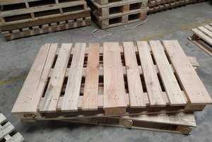 Palette en bois Euro EPAL 1200 x 800 mm à prix d'usine, avec 4 entrées filetées pour clous, structure renforcée pour un transport robuste - Product Image 6