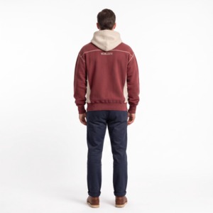Sudadera con Capucha y Cremallera Unisex de Algodón Sólido French Terry, Corte Regular, Casual, Invierno, Ecológica, Estilo Universitario - Product Image 3