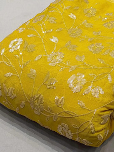 Tissu en dentelle filet doux brodé de perles, motif carré élégant, pour robe de mariée africaine et tenue de soirée - Product Image 3