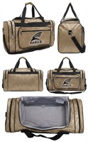 Sac de sport HAMILO rouge à paillettes, fermeture éclair, résistant à l'eau, forme carrée, système de transport avec poignée