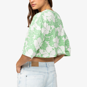 Blusa Corta de Verano para Mujer, Diseño Personalizado, Estampado por Sublimación, Sexy, Holgada, con Hombros Caídos - Product Image 5