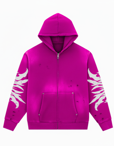 Fabricants de sweats à capuche streetwear personnalisés, sweats à capuche délavés à l'acide, sweats à capuche pour hommes avec impression sérigraphiée et strass - Product Image 6