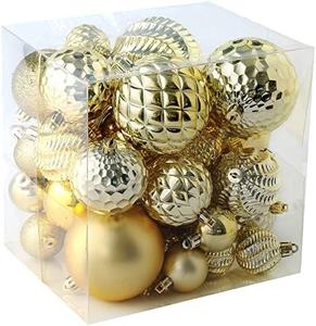 Christmas Ball Ornaments Pre Strung Xmas <b>Tree</b> Decorations Holiday Hanging Baubles for Festive Home Party Decor - Product Image 3