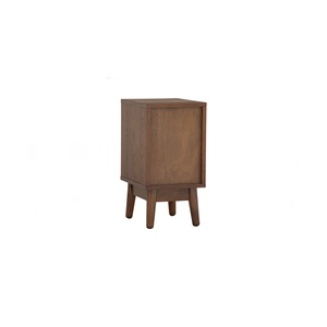 <b>Mid</b>-<b>Century</b> Modern Open Wood Side <b>Table</b> and Tapered Solid Wood Legs for Home Furniture - Product Image 3