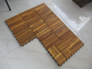 Baldosas de Madera Compuesta de Acacia para Exterior, Cuadradas, Cepilladas, Impermeables, Antideslizantes, 300x300mm, para Patio Trasero - Product Image 3