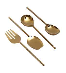 Ensemble de cuillères à salade en acier inoxydable écologique plaqué cuivre, nouveau design, compatible lave-vaisselle - Product Image 6