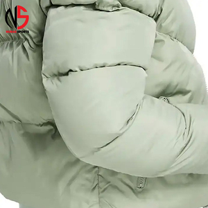 Blouson d'hiver matelassé long vert clair de haute qualité pour homme, personnalisable, imperméable, respirant, coupe décontractée ample 2026 - Product Image 4