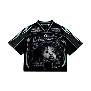Camiseta Deportiva de Fútbol Americano para Hombre, Estilo Oversize, con Estampado Gráfico, Estilo Urbano, Malla de Poliéster, Informal, OEM USA - Product Image 1