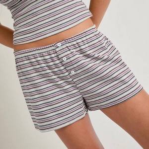 <b>Custom</b> Logo New Designer Fashion Women's Summer <b>Boxer</b> Running Shorts Contrast Color Stripe Casual Shorts Manufacturer - Product Image 3