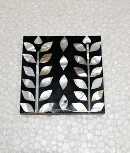 Sous-verre artisanal en nacre, finition polie, forme carrée, pour maisons, hôtels, restaurants, sous-verre décoratif de luxe pour table - Product Image 4