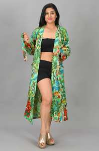 Oferta de Navidad para Adultos: Kimono de Algodón 100% de Alta Demanda, Bata de Dormir Cómoda y Elegante con Cuello en V y Cierre con Cordón - Product Image 5