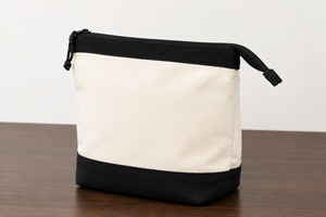 Brown <b>Quilted</b> Nylon Lady <b>Tote</b> <b>Bag</b> with Polyester Lining Zipper Cosmetic Pouch Portable Travel Makeup <b>Bag</b> - Product Image 4