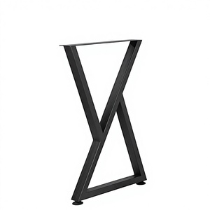28x 18 in Desk <b>Legs</b> 2Pcs Metal <b>Table</b> <b>Legs</b> X Shape Heavy Duty Bench <b>Leg</b> Capacity 1000lbs Load Metal Furniture <b>Legs</b> OEM EDPTBL001 - Product Image 1