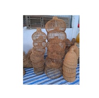Abat-jour portable en bambou et rotin éco-naturel pour lampes suspendues murales ou de plafond de style marocain