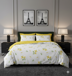 Juego de Ropa de Cama de Lujo de 4 Piezas, Antiarrugas, con Sábana Plana, Sábana Ajustable y 2 Fundas de Almohada, para Uso Doméstico y Hotelero, Tela de Microfibra - Product Image 3