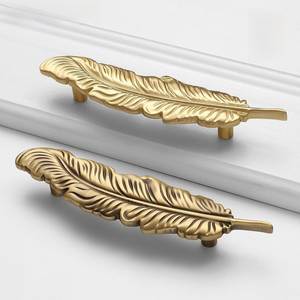 Decorative Brass Floral Door Handle Antique Style Cabinet Pull Luxury Wardrobe Hardware Home Hotel Furniture Accessory - Product Image 3