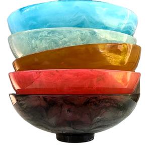 Bol de service moderne en résine époxy écologique avec finition brillante artistique, idéal pour la fête de mariage et la décoration de table à la maison - Product Image 1