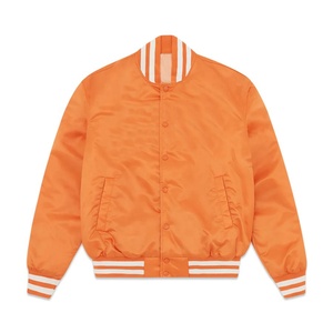 New Design Winter Casual Wear Baseball <b>Top</b> Trending Men Satin Varsity Jacket Custom Logo Quilted Lining College Waterproof - Product Image 1