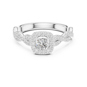 14K Yellow Gold <b>Round</b> Lab-Grown Diamond Office Wear Ring for Women | New Grown Diamond - Product Image 2