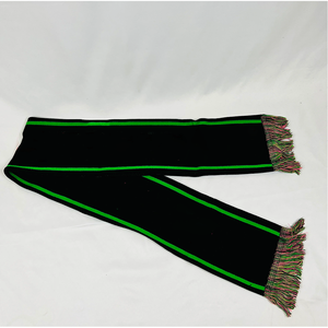 Ensemble bonnet et écharpe côtelés double couche AKA Sorority Premium pour femme, hiver, bord plié long, brodé, acrylique, chaud et extensible - Product Image 6