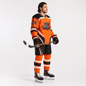 <b>Athletic</b> ice hockey uniform providing breathable comfort premium construction and superior mobility for competitive play - Product Image 6