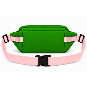 Sac banane personnalisé Alpha Kappa Alpha Sorority avec logo brodé sur le devant, fermeture éclair verte et rose, usage quotidien décontracté pour femme - Product Image 3