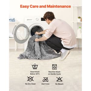 Queen Size 60 X 80 in Sherpa Fleece Heavy <b>Blanket</b> 20 Lbs <b>Weighted</b> <b>Blanket</b> with Glass Beads Soft Warm Cozy Fluffy Touch - Product Image 6