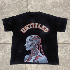 เสื้อยืดโอเวอร์ไซส์สไตล์วินเทจ Y2K พิมพ์ลาย DTG น้ำหนัก 300 กรัม ผ้าคอตตอน 100% ซักย้อมสีแบบแอซิดวอช สำหรับผู้ชาย - Product Image 5