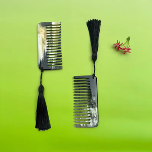 Peigne en corne de buffle naturel de qualité supérieure, écologique, moderne, fait main, forme personnalisable, pour salon, artisanat naturel - Product Image 2