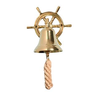 Campana de barco hecha a mano de latón puro con acabado pulido para decoración exterior, decoración interior, decoración de habitaciones, decoración de entradas. - Product Image 4