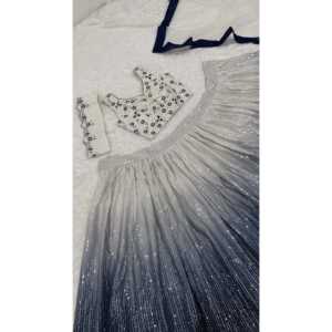 Evening Party Wear <b>Lehenga</b> Choli with Sequence Work - Product Image 6