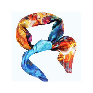 Fabricant pakistanais, prix de gros personnalisé, bandanas unisexes de luxe de taille moyenne, fournisseur principal, fabrication en usine, logo personnalisé, 100% soie - Product Image 1