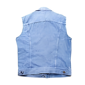 Denim <b>Vest</b> Jean Sleeveless Motorcycle Distressed Biker Black Blue <b>White</b> Oversized Cropped Plus Size Pockets Fringe Summer Casual - Product Image 2