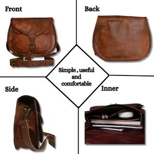 Genuine Leather <b>Women's</b> Bag Shoulder Crossbody Handmade Side Sling Trendy Vintage Style Handmade Handbag - Product Image 2