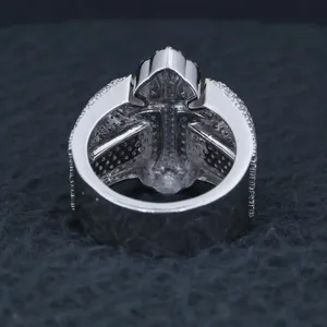 Anillo de Plata de Ley Chapado en Oro Rosa Sin Níquel de 3.5ct Hecho a Mano para Mujer, Diseño Audaz con Piedra de Moissanita, Regalo Perfecto - Product Image 4