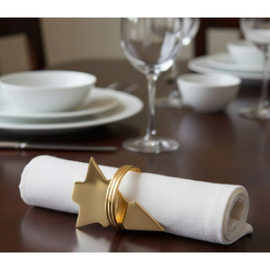 Anneaux de serviette en métal doré motif vigne, élégants porte-serviettes pour mariage, Noël, décoration de table à manger, accessoires. - Product Image 4