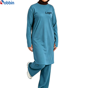 Conjunto Deportivo Musulmán de Alta Calidad, Suave, Elástico, Ecológico, Reversible, para Gimnasio y Entrenamiento, Ropa Deportiva Informal para Mujer - Product Image 5